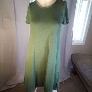 GAP Green A-Line Mini Dress Casual Crew Neck